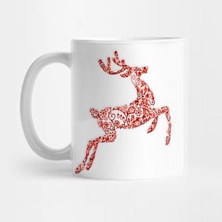 Decorative Red Christmas Deer Mug